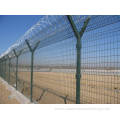 Pvc coated fence with barb wire for airport